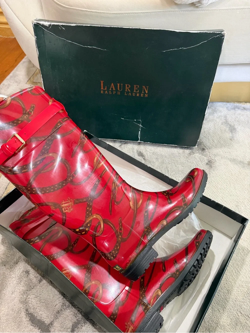 NWOT women’s Lauren Ralph Lauren Rossalyn II rain boots size 11